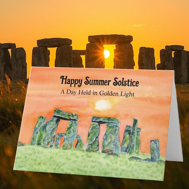 Happy Summer Solstice Stonehenge Karte (Von Creator hochgeladen)