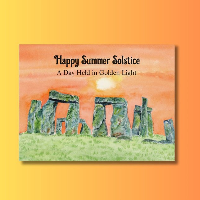 Happy Summer Solstice Stonehenge Postkarte (Von Creator hochgeladen)