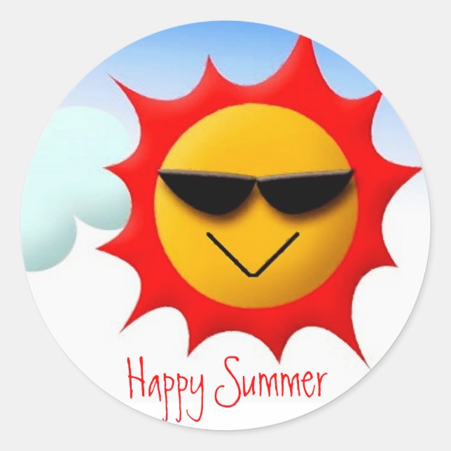 Happy Summer Sticker (Vorderseite)