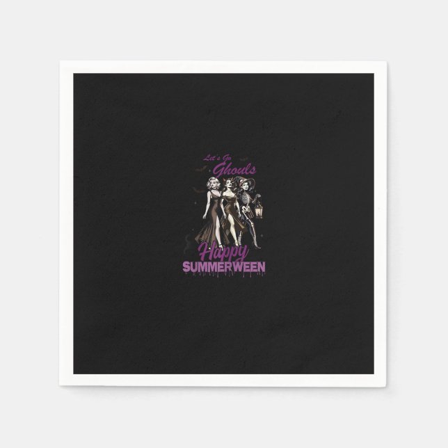 Happy Summerween Ghoul Girl Squad Serviette (Vorderseite)