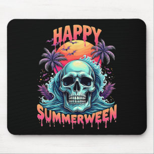 Happy Summerween Skeleton Summer Watermelon Jack-o Mousepad