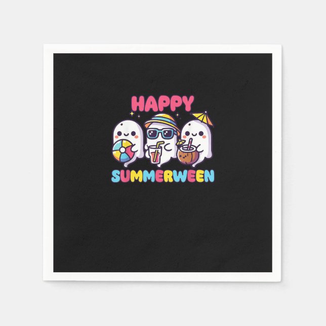 Happy Summerween Summer Halloween Funny Serviette (Vorderseite)