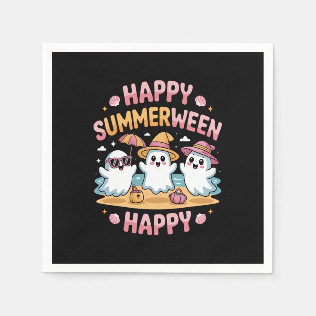 Happy Summerween Summer Halloween Meme Serviette (Vorderseite)