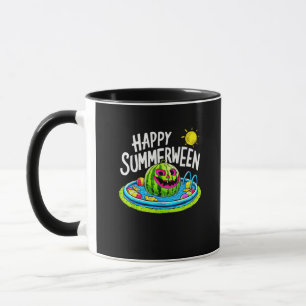 Happy Summerween Summer Watermelon Jack-O-Lantern Tasse