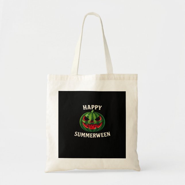 Happy Summerween Watermelon Jack O’ Lantern - Funn Tragetasche (Vorne)