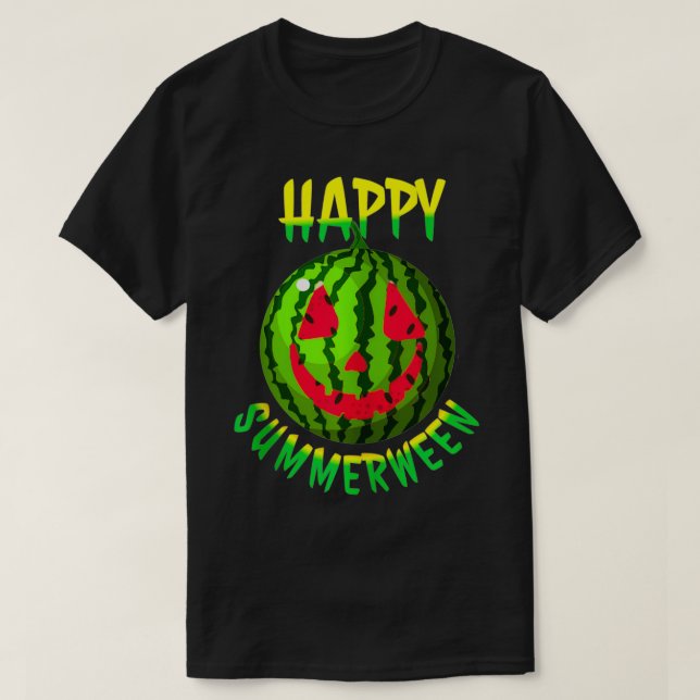 Happy Summerween Watermelon ved O Lantern T-Shirt (Design vorne)