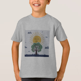 "Happy Sun and Tree" Grafischer T - Shirt