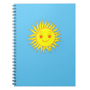 Happy Sun Face Drawing Notizblock