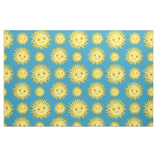 Happy Sun Face Zeichne Stoff