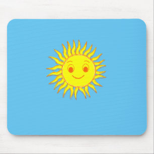 Happy Sun Face Zeichnend Mousepad