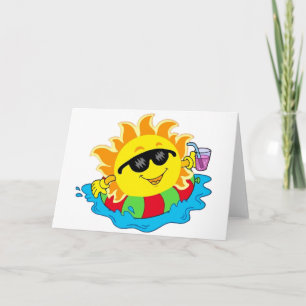 Happy Sun in the Pool Karte