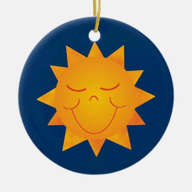 Happy Sun Keramik Ornament (Vorne)