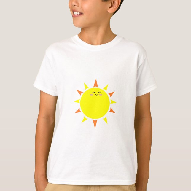 Happy Sun Kids Shirt - fröhliches Sommerdesign (Vorderseite)