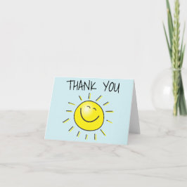 Happy Sun Lächeln Vielen Dank Note Card Dankeskarte
