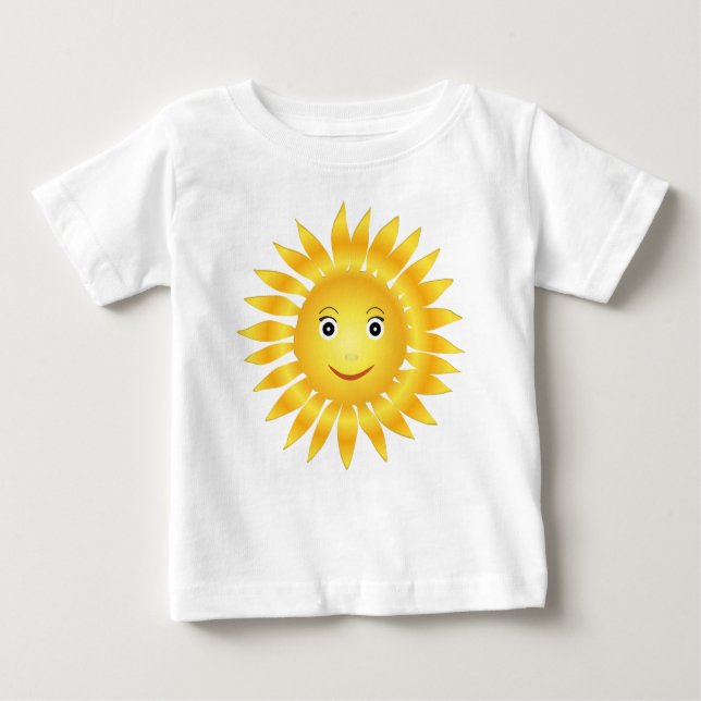 Happy Sun lächelnd Emoji Yellow Niedlich Sunny Baby T-shirt (Vorderseite)