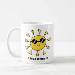 Happy Sun mit Sonnenbrille personalisierte Mug Kaffeetasse