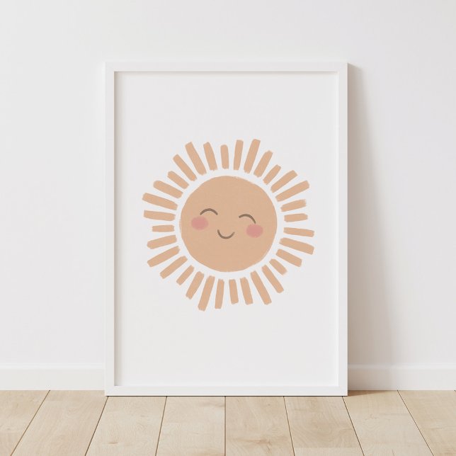 Happy Sun Neutral Kinderzimmer Decor Poster (Von Creator hochgeladen)