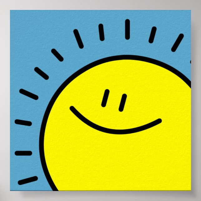 Happy Sun Print Poster (Vorne)