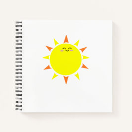 Happy Sun Spiral Notebook Notizbuch