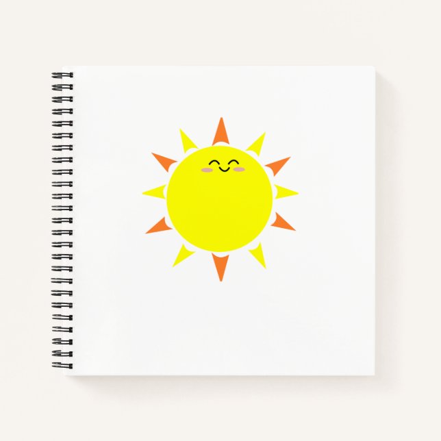 Happy Sun Spiral Notebook Notizbuch (Vorderseite)