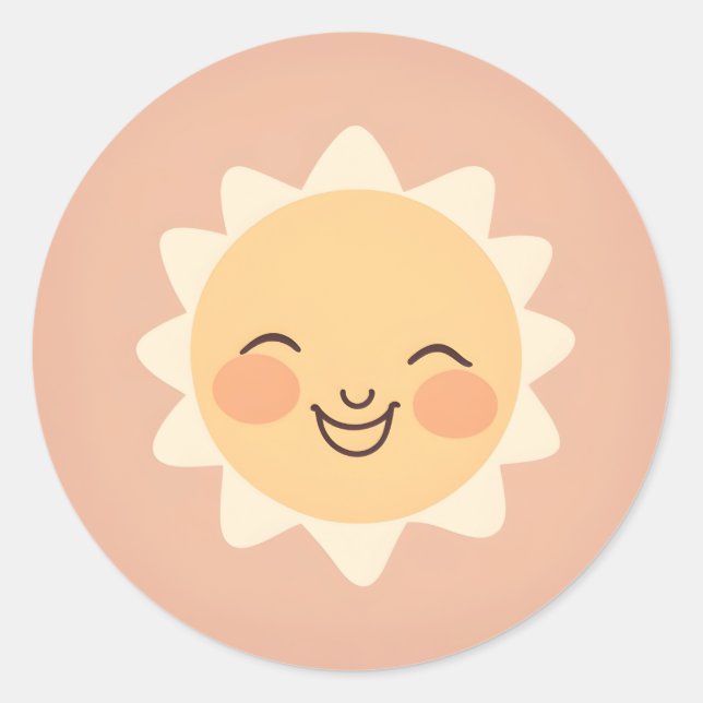 Happy Sun Sticker (Vorderseite)