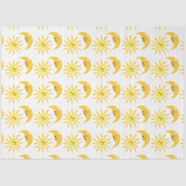 Happy Sun und Moon Decoupage Seidenpapier (Vorderseite)