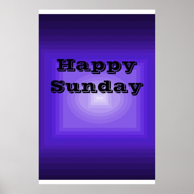 Happy Sunday Lila Color Code Poster Day of Week (Vorne)
