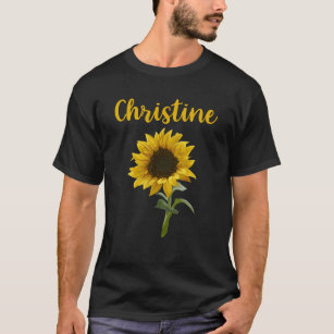 Happy Sunflower - Christine Name T-Shirt