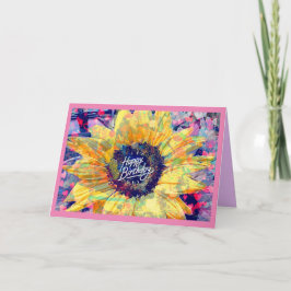 Happy Sunflower Geburtstagskarte Karte