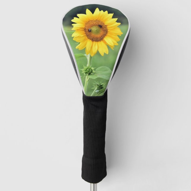 Happy Sunflower Golf Club Cover Golf Headcover (Vorderseite)