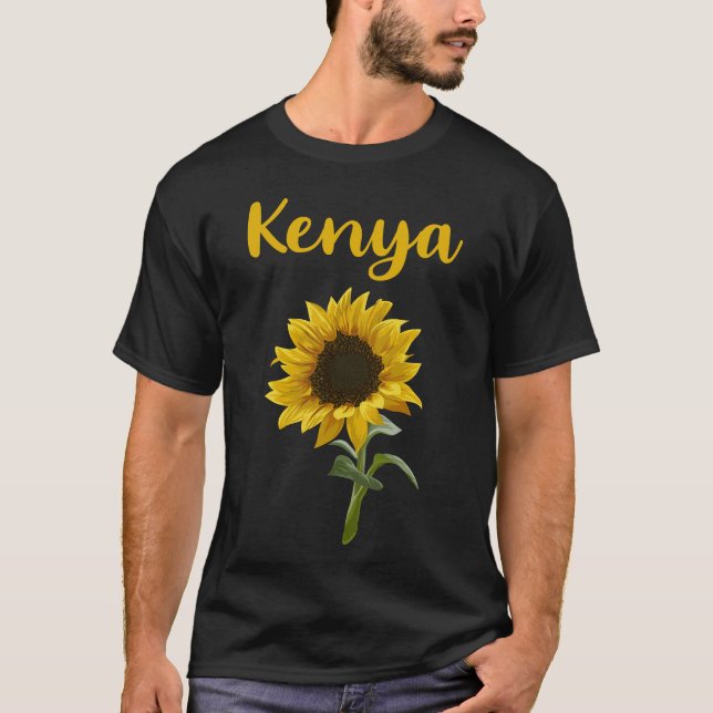 Happy Sunflower - Kenia Name T-Shirt (Vorderseite)