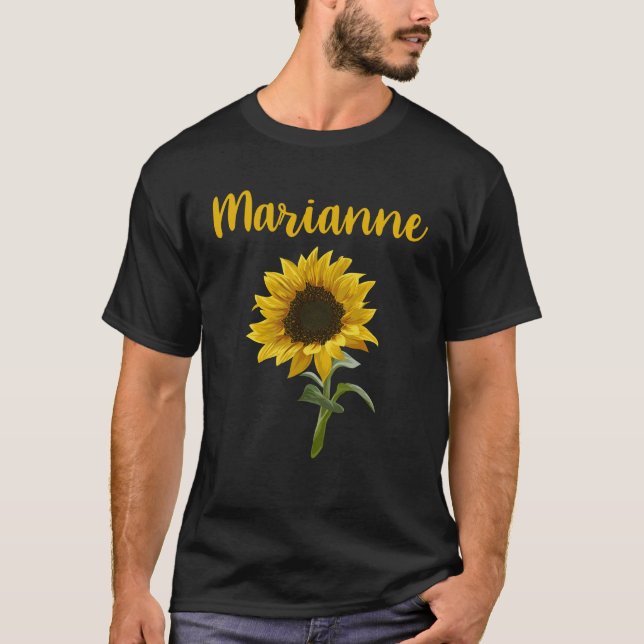 Happy Sunflower - Marianne Name T-Shirt (Vorderseite)