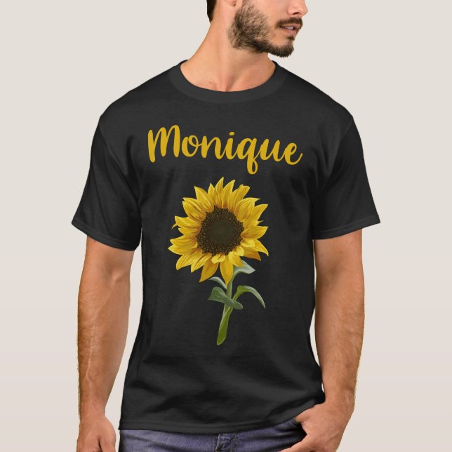 Happy Sunflower - Monique Name T-Shirt (Vorderseite)