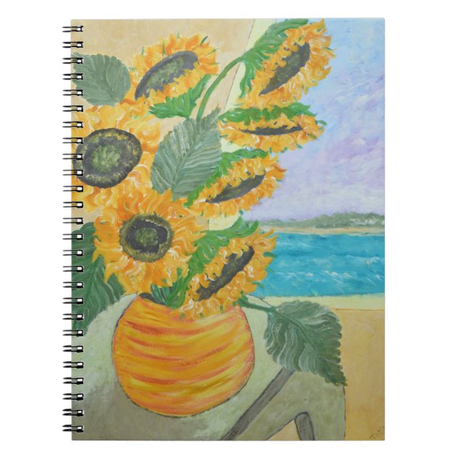 Happy Sunflower Notebook Notizblock (Vorderseite)