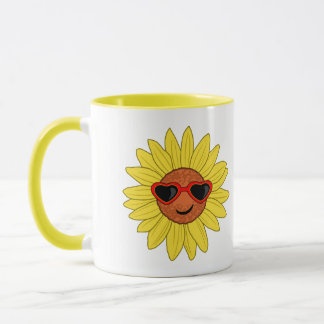 Happy Sunglass Sonnenblume Tasse
