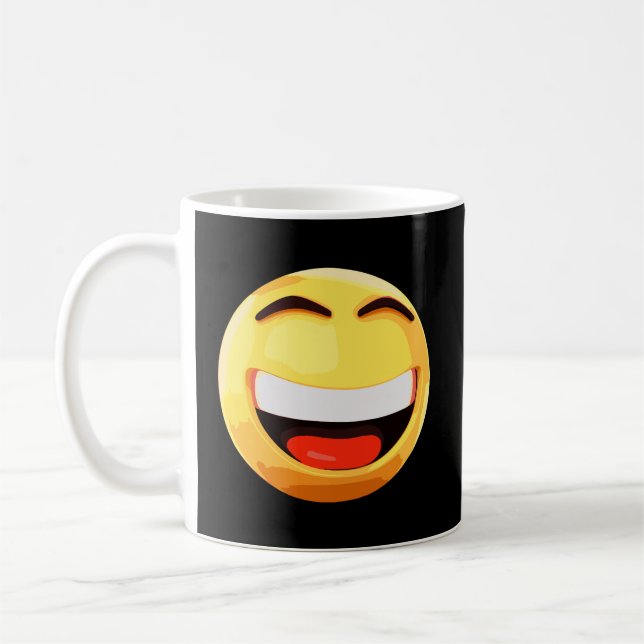 Happy Sunglasses Emoji Smile Lagh Emoticon Amazin Kaffeetasse (Links)