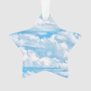 Happy Sunny Clouds Blauer Hintergrund Ornament