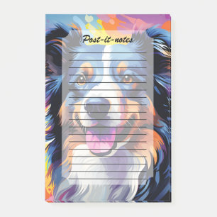 Happy Sunny Puppy Watercolor Post-it Klebezettel