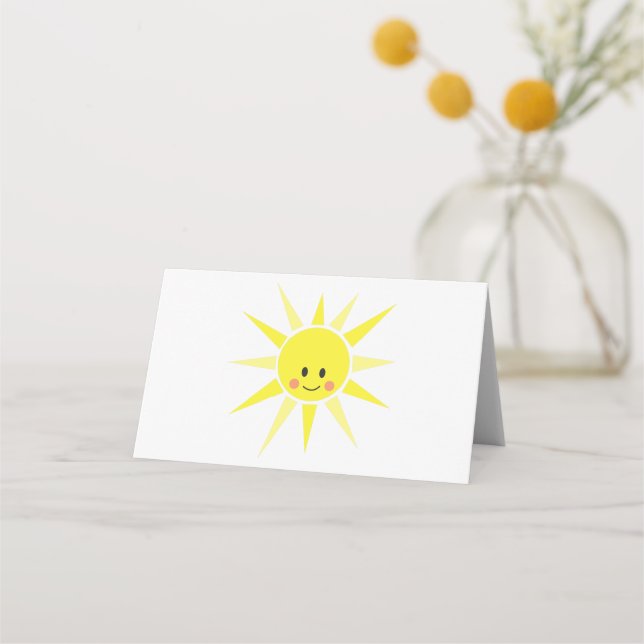 Happy Sunshine Platzkarte (Vorderseite)