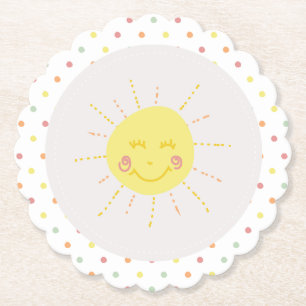 Happy Sunshine Punkt Party Paper Plate Untersetzer