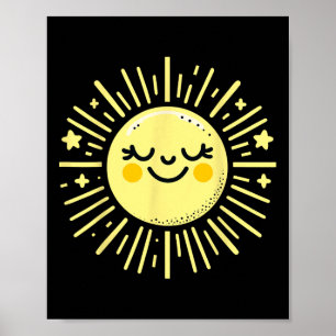 Happy Sunshine Summer Vacacation Sun Poster