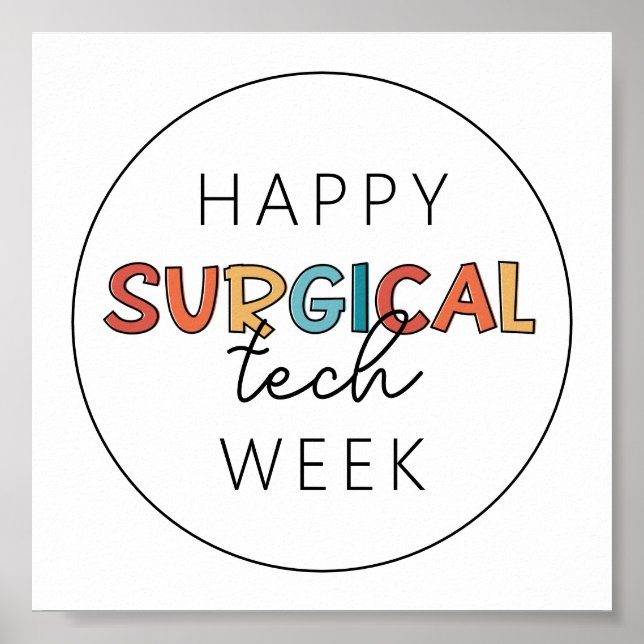Happy Surgical Tech Week Poster (Vorne)