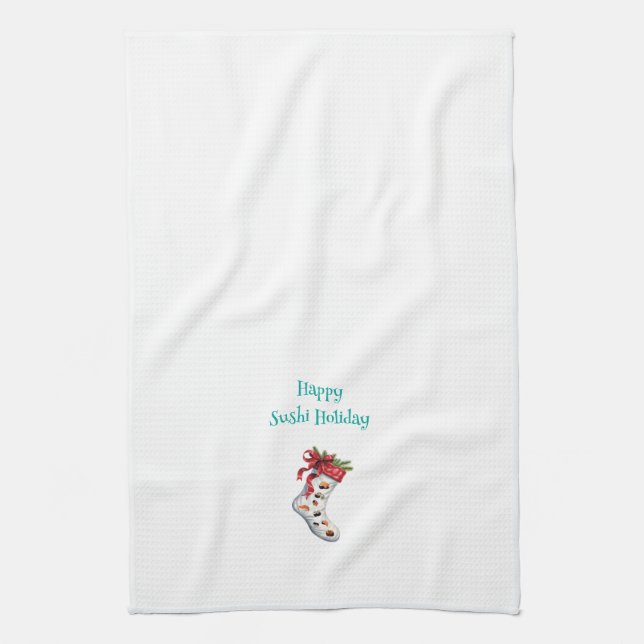 Happy Sushi Holiday Kitchen Handtücher (Vertikal)