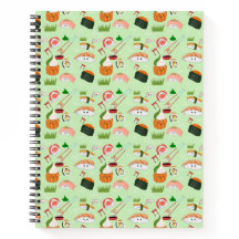 Happy Sushi Kawaii Notebook