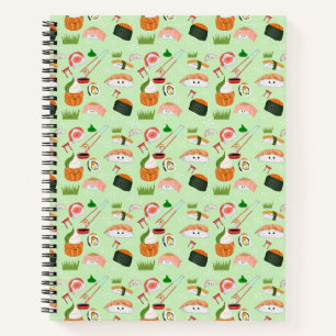Happy Sushi Kawaii Notebook Notizbuch