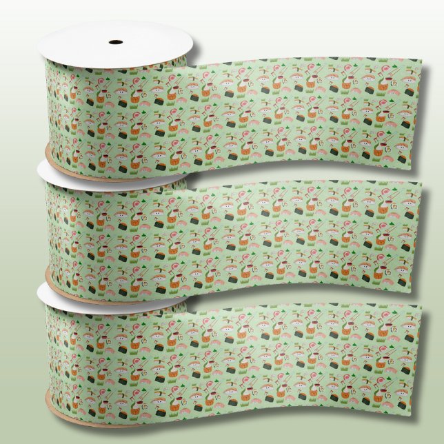 Happy Sushi Kawaii Satinband (Von Creator hochgeladen)