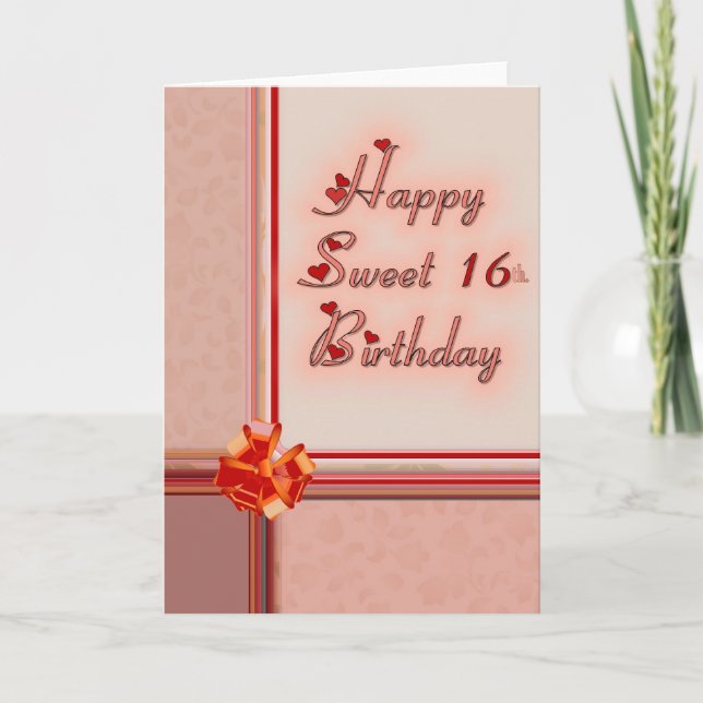 Happy Sweet 16. Geburtstag Karte (Vorderseite)