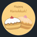 Happy Sweet Hanukkah Runder Aufkleber<br><div class="desc">Hanukkah - Happy Hanukkah Original & Creative Custom Geschenkdesign. Sie können Text hinzufügen oder löschen,  Schriftart,  Größe,  Ausrichtung und Farben ändern.</div>