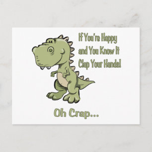 Happy T-Rex Postkarte