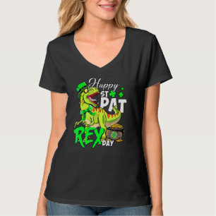 Happy T Rex Saint Patrick S Day Dinosaur Boys Kids T-Shirt
